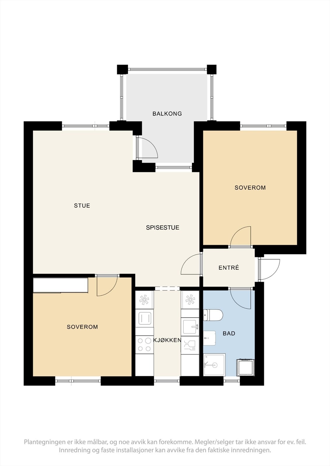 Gjennomgående planløsning. Galleribilde