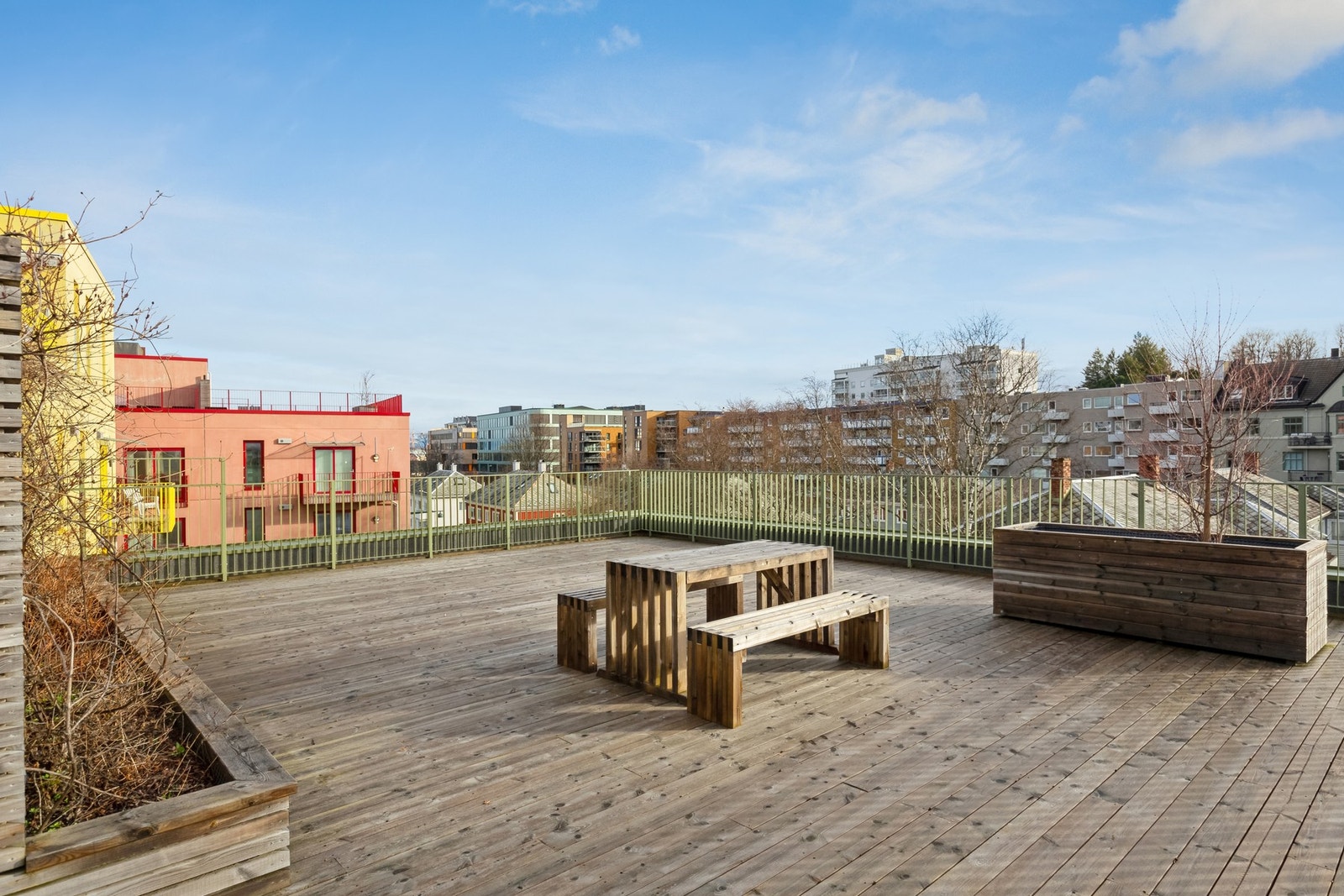 Felles takterrasse for beboerne i sameiet. Galleribilde
