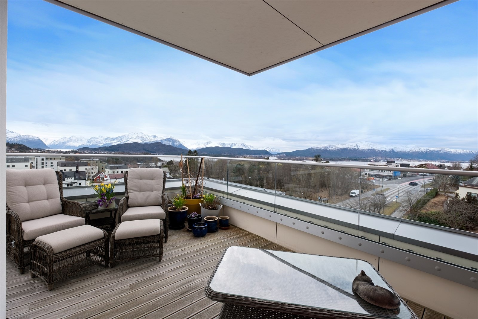 Privat takterrasse på 32 kvm med panoramautsikt Galleribilde