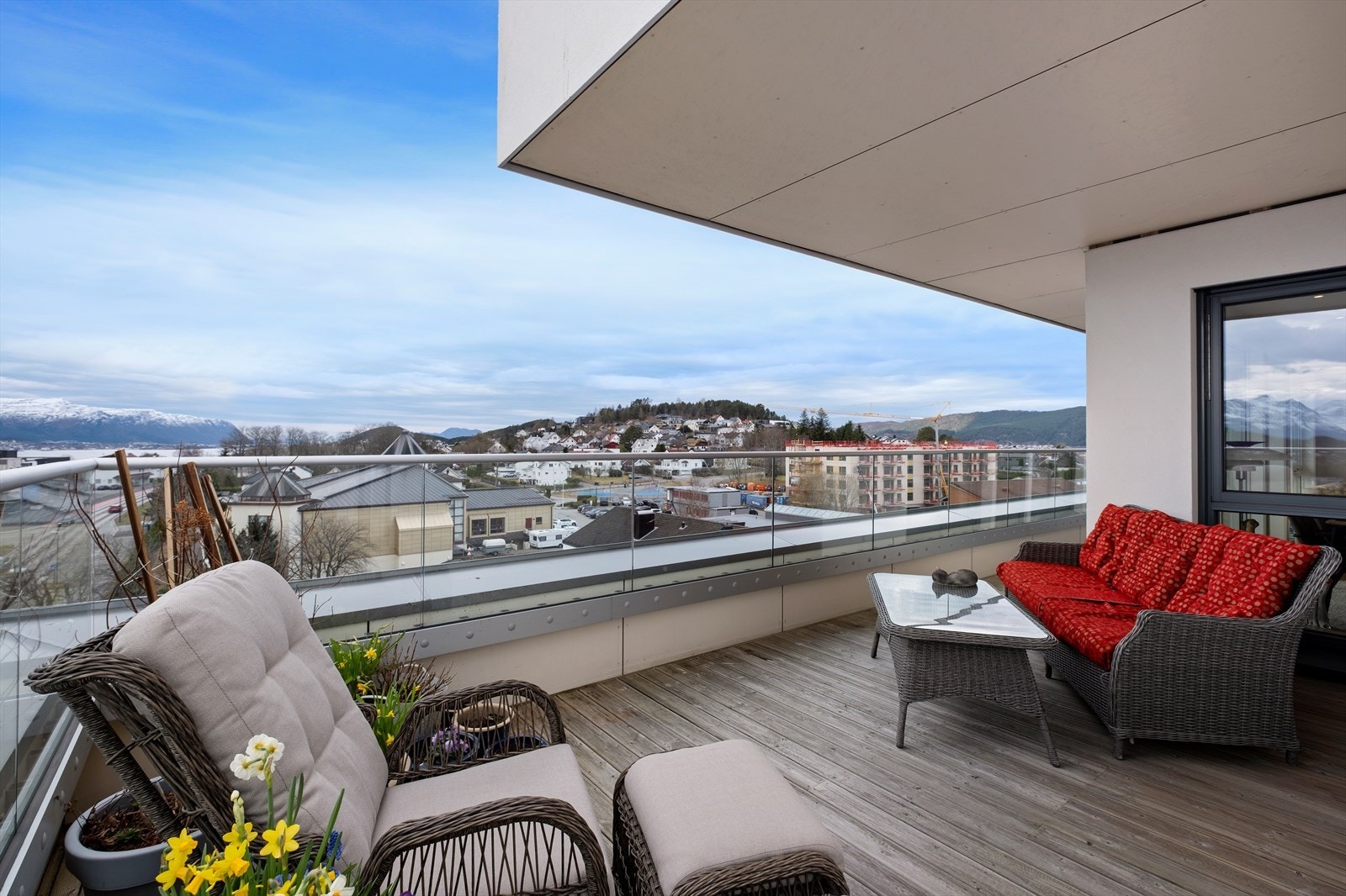 Privat takterrasse på 32 kvm med panoramautsikt Galleribilde