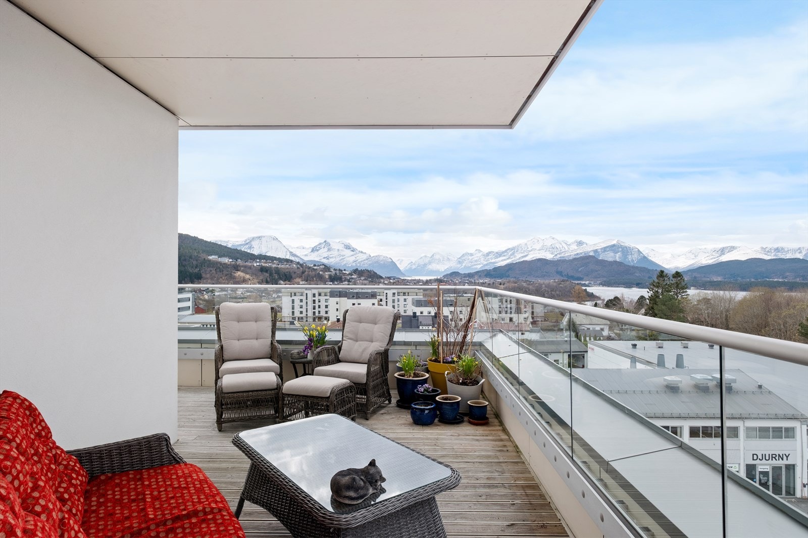 Privat takterrasse på 32 kvm med panoramautsikt Galleribilde