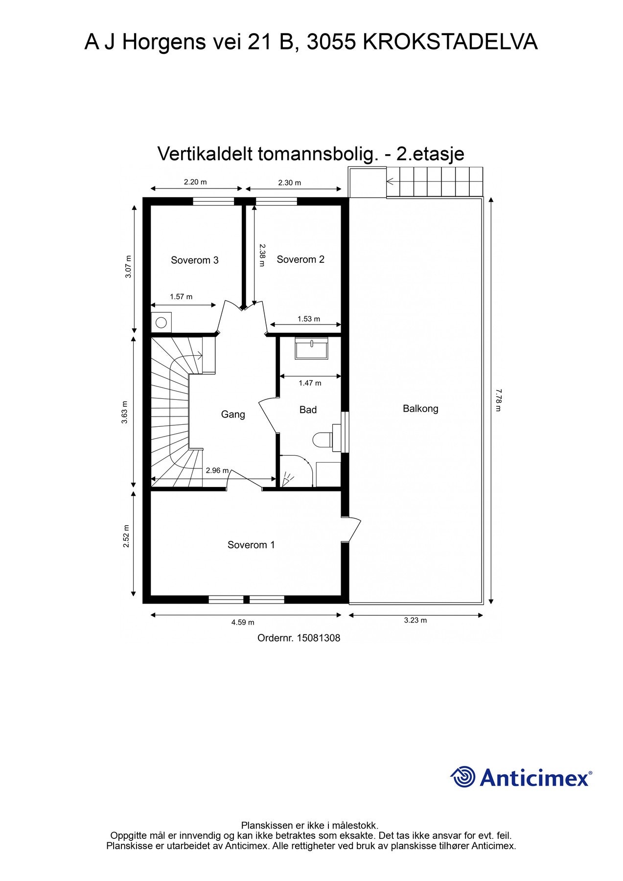 Plantegning 2. etasje Galleribilde