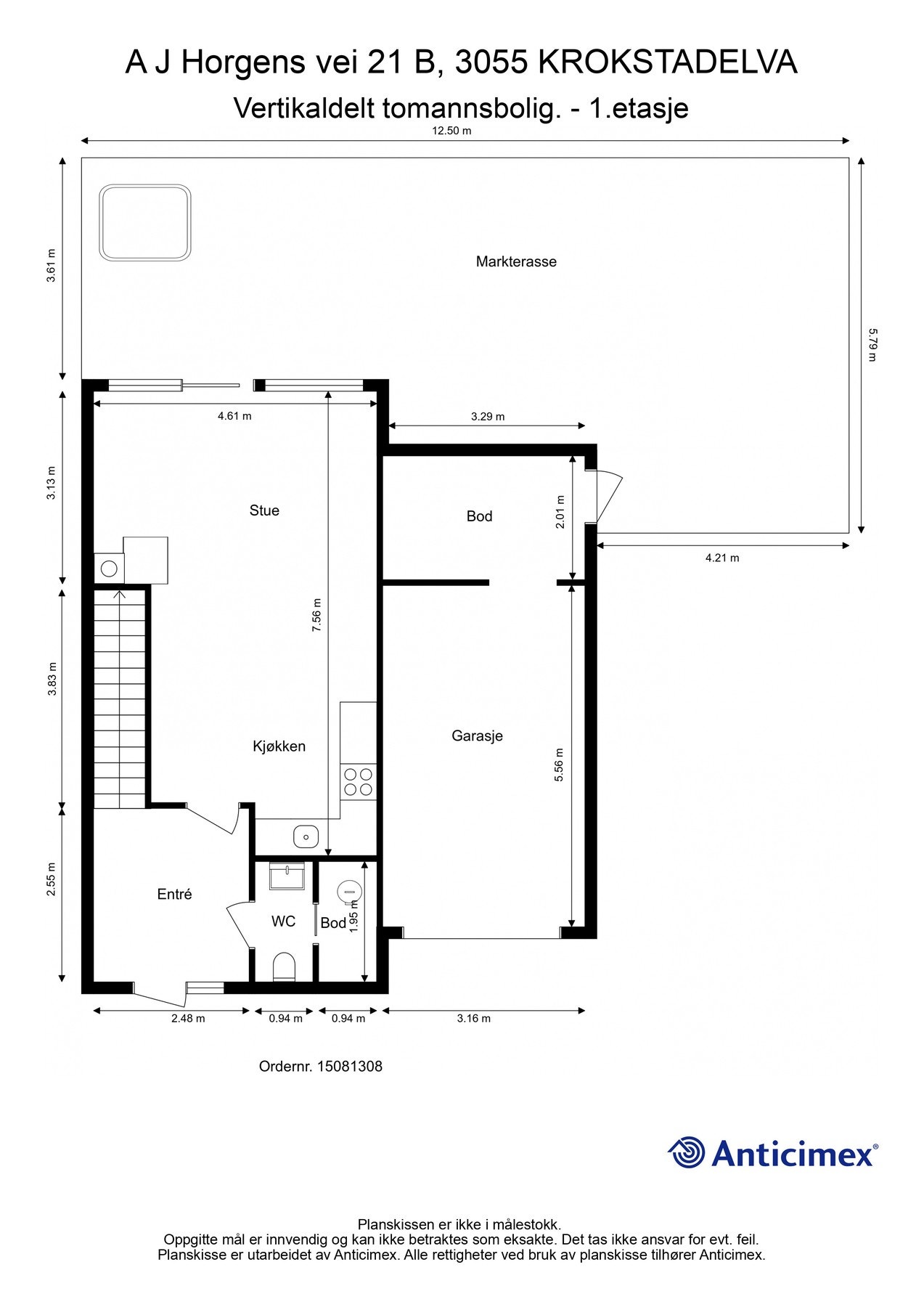 Plantegning 1. etasje Galleribilde