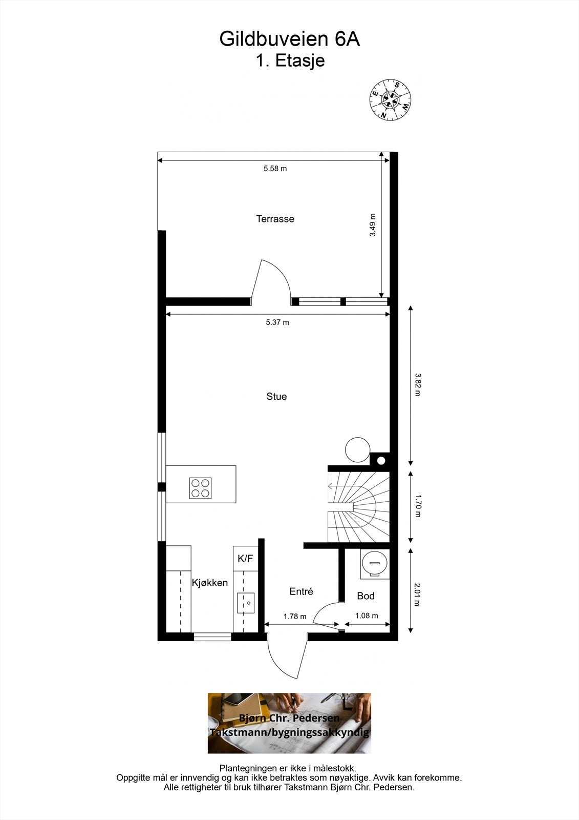 Plantegning 1.etg Galleribilde