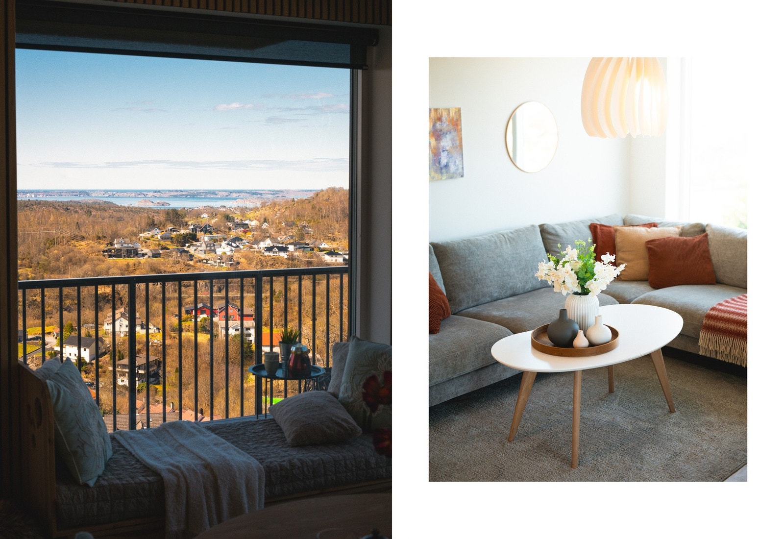 Du kan nyte den magiske utsikten fra både sofaen og spisegruppen. Galleribilde