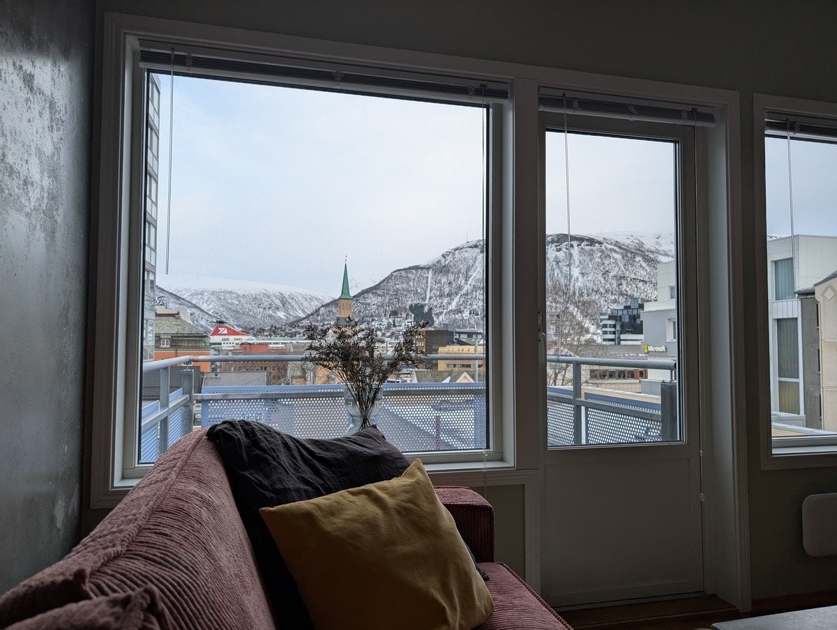 Utsikt fra sofa Galleribilde