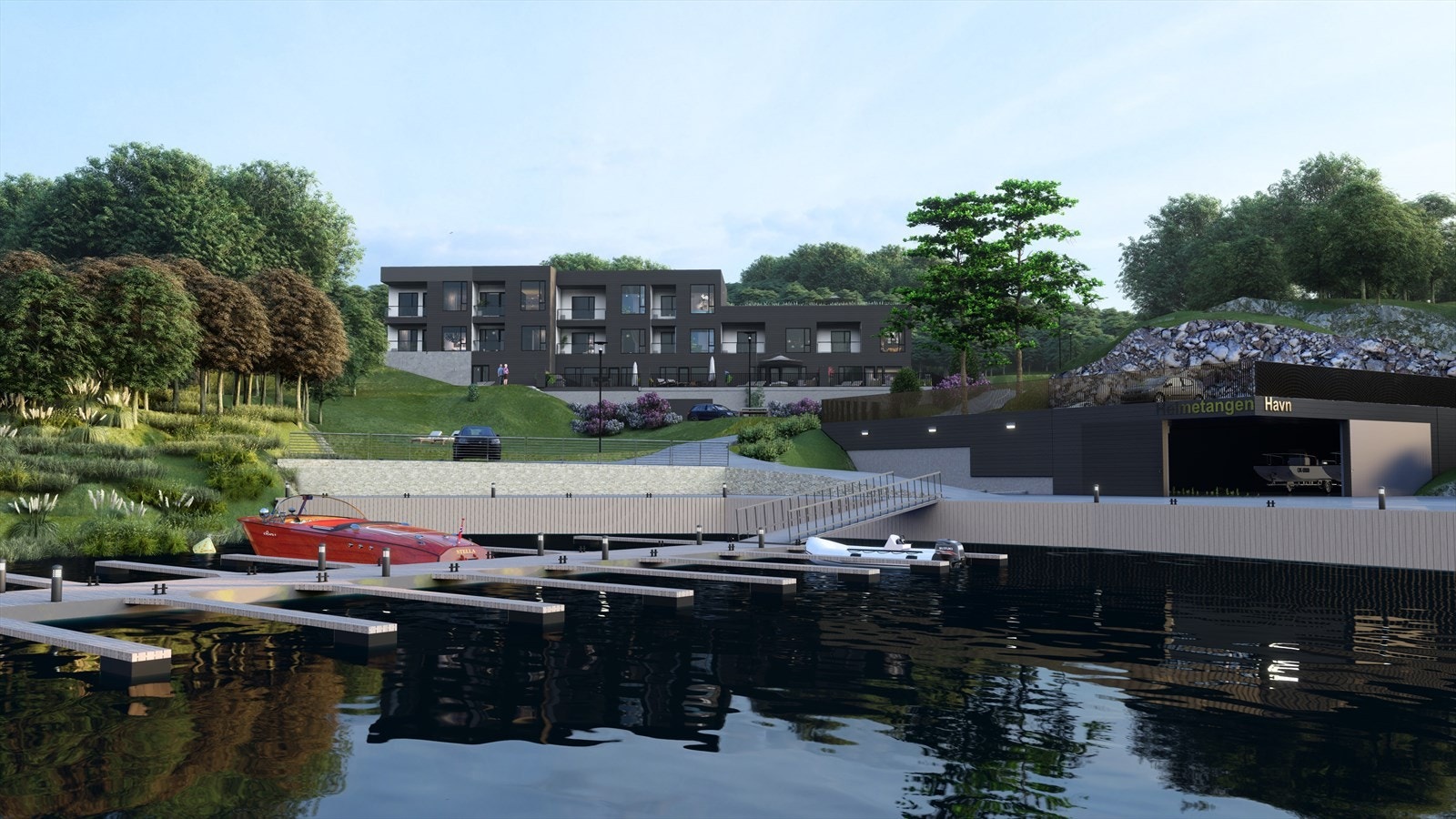 Illustrasjonsbilde av fremtidig marina Galleribilde