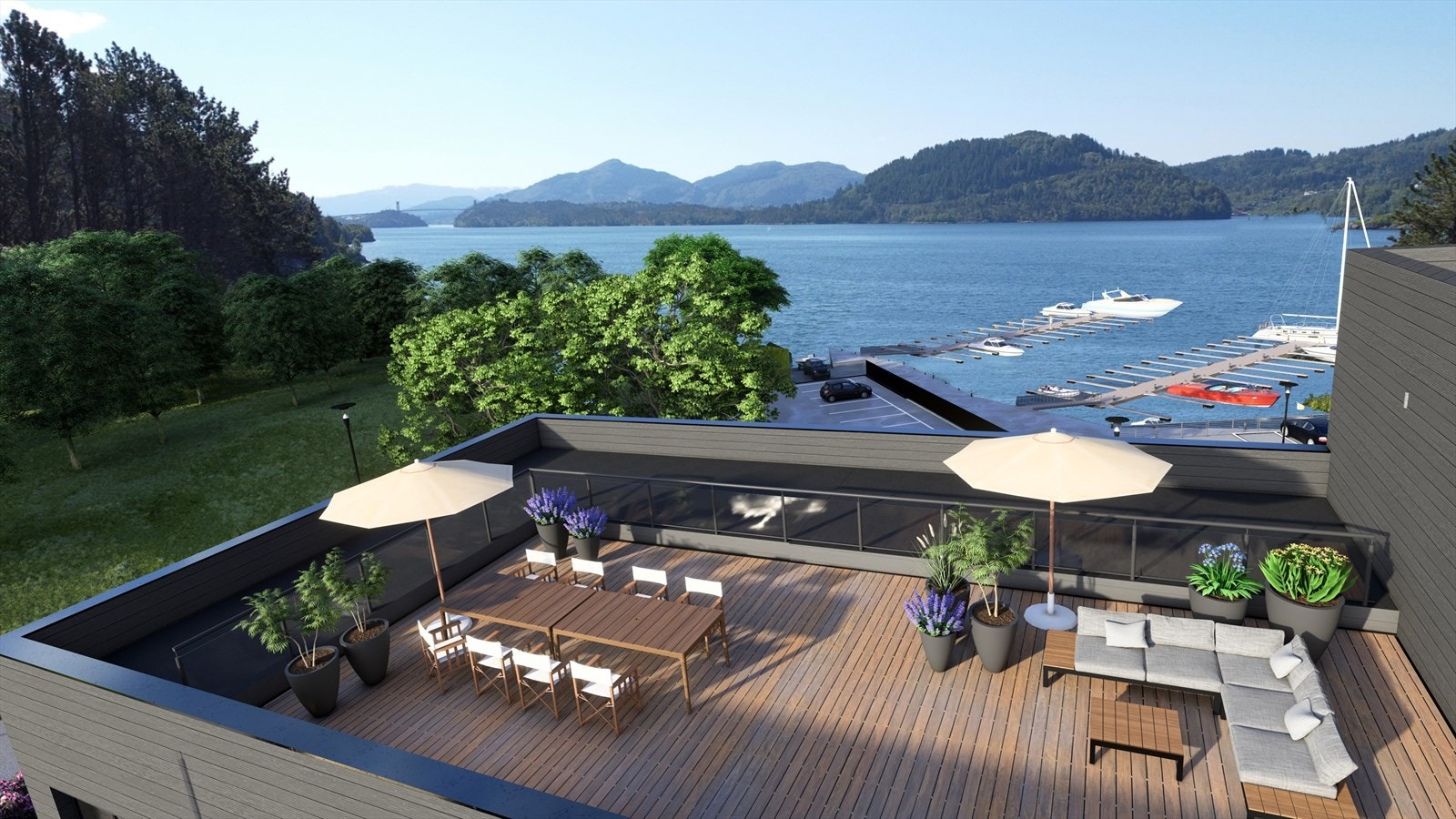 Illustrasjonsbilde av felles takterrasse Galleribilde