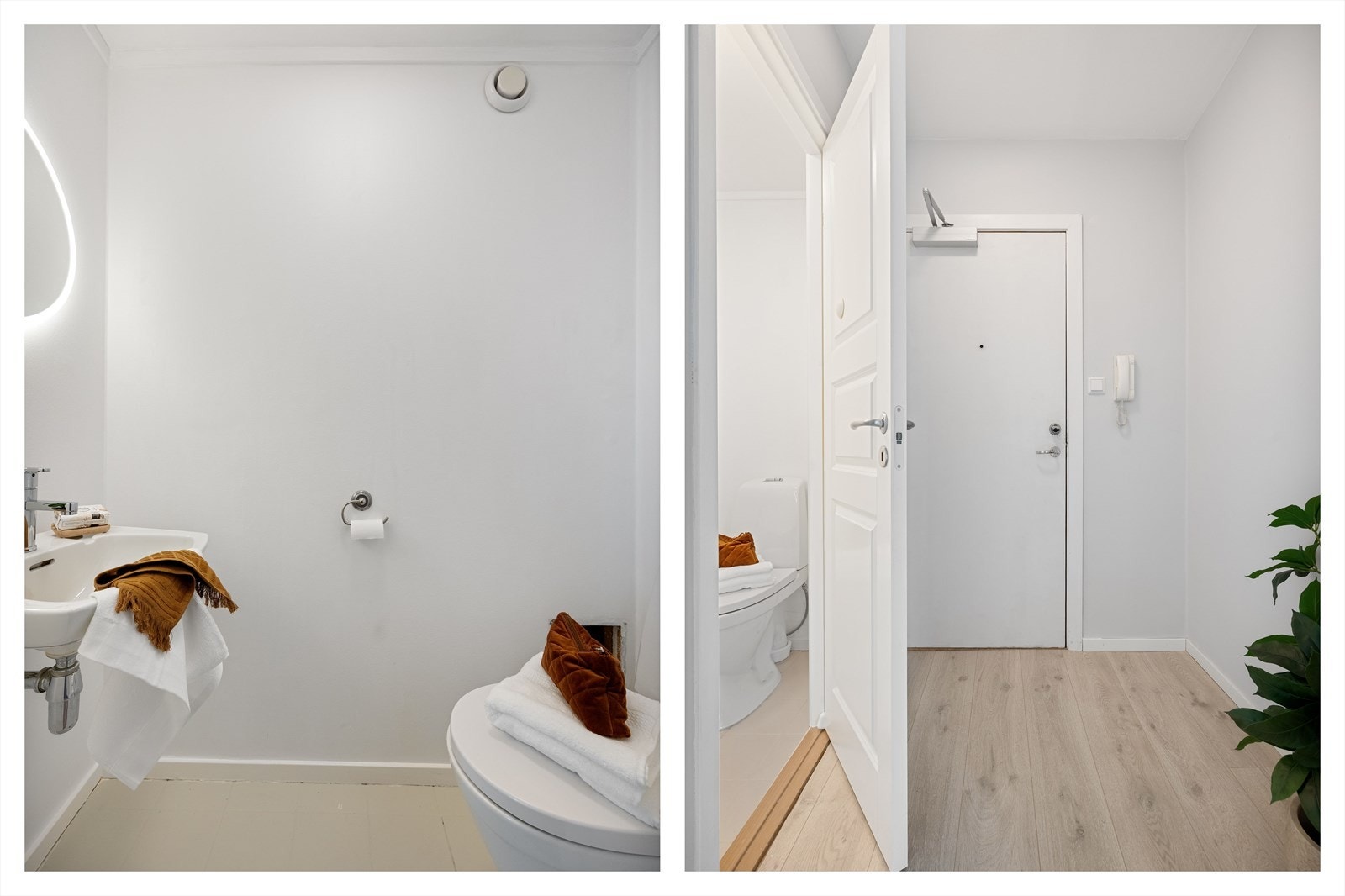 Wc-rom like ved ytterdøren. Galleribilde