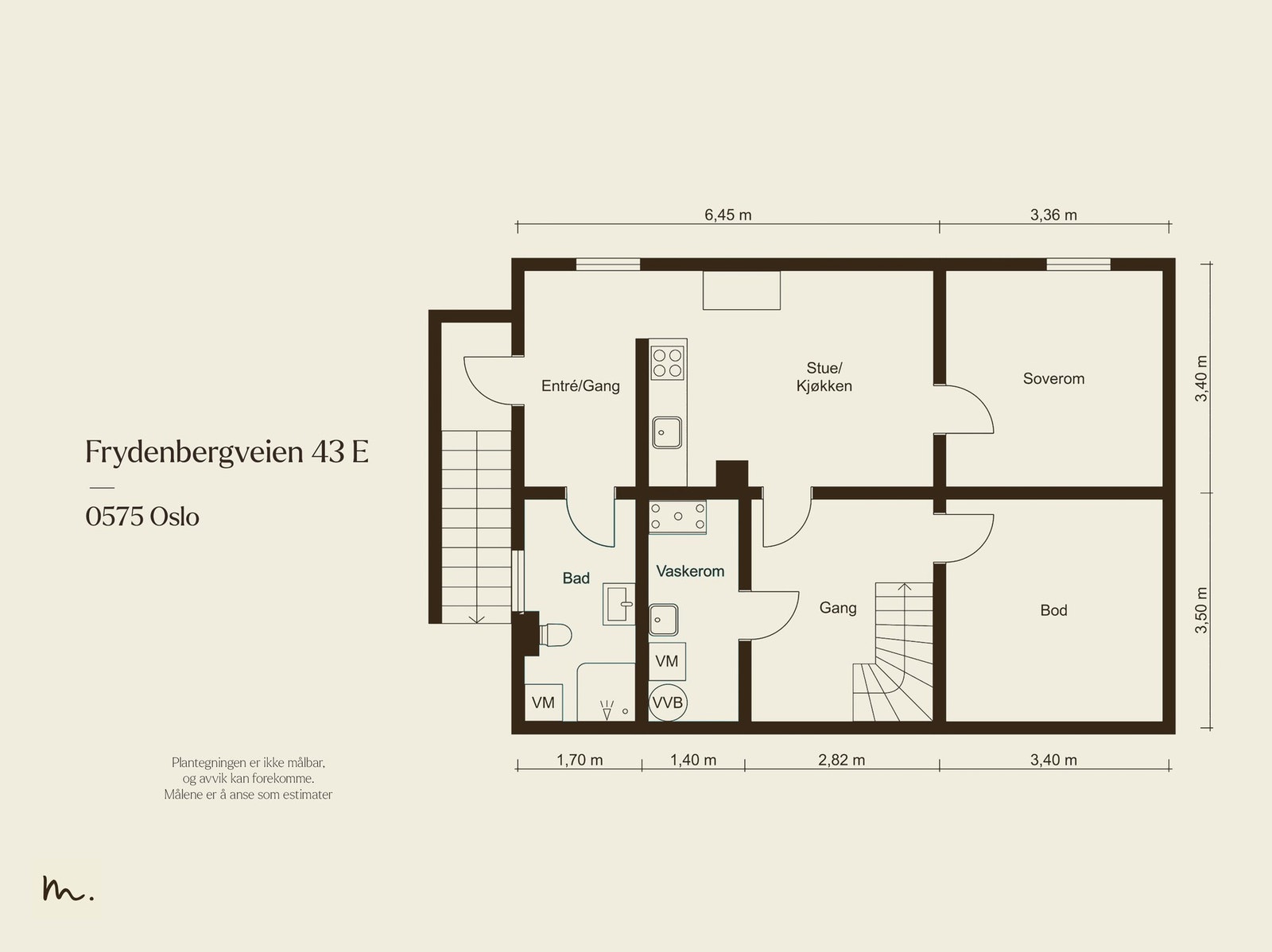 Kjelleretasjen består av trappegang, vaskerom, bod, entré (utleie), bad (utleie), stue/kjøkken (utleie) og soverom (utleie). Galleribilde