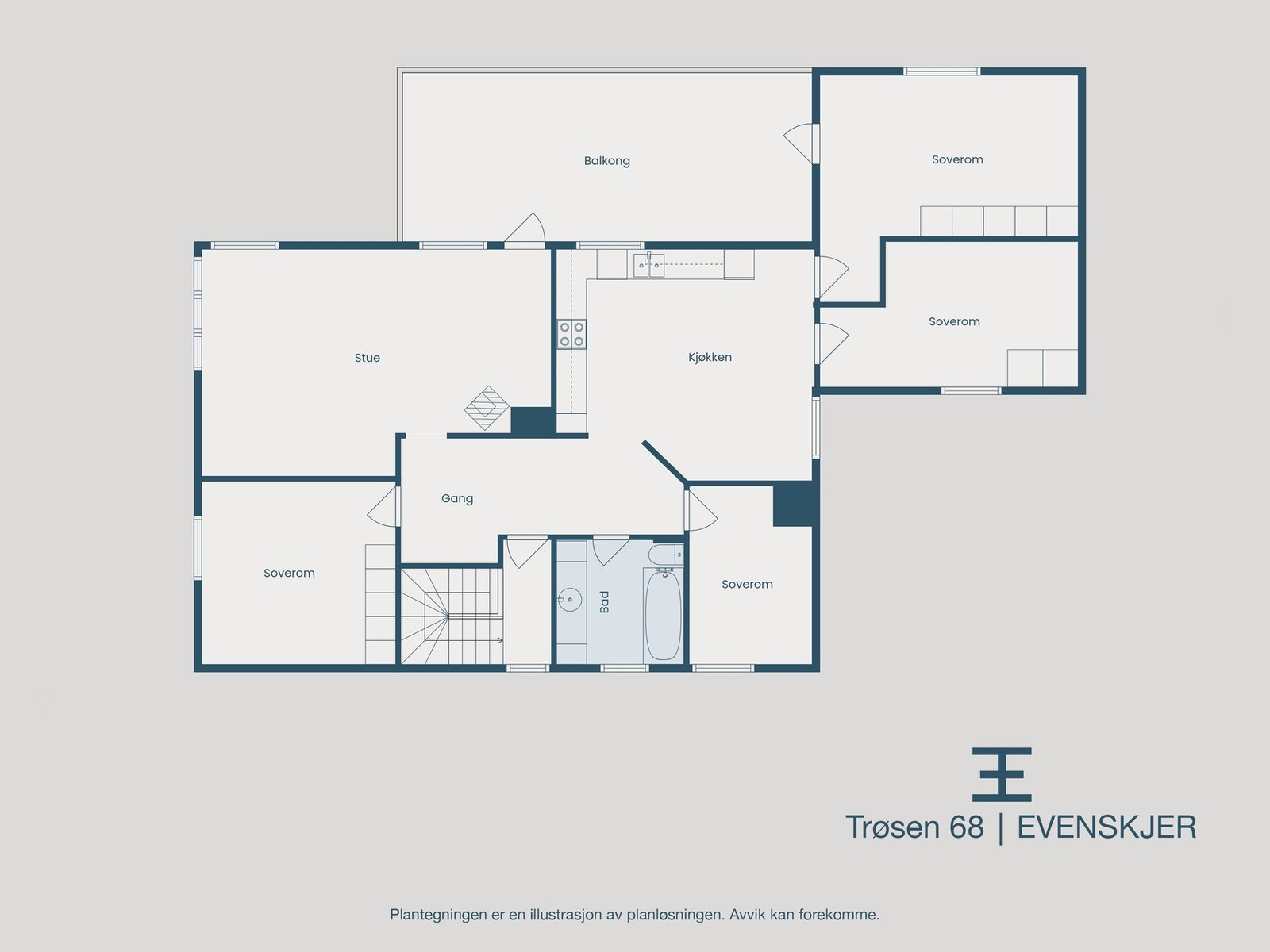 Plantegning 2. etasje Galleribilde