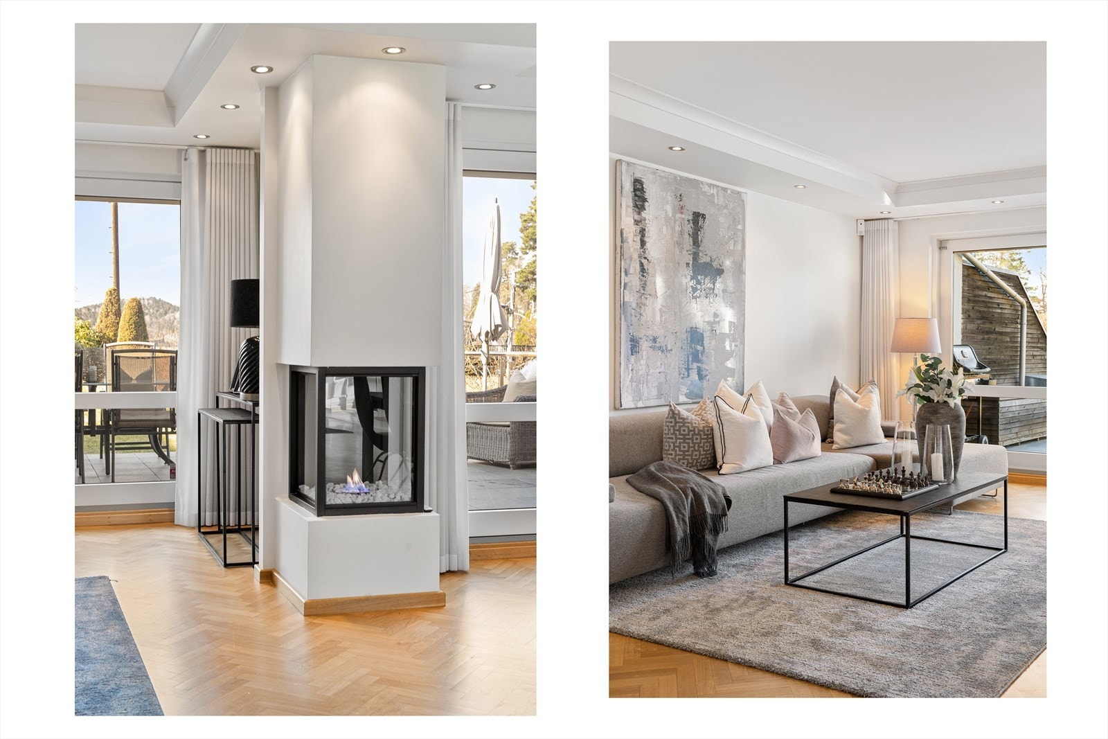 Det er både anlagt gasspeis + bergvarme Galleribilde