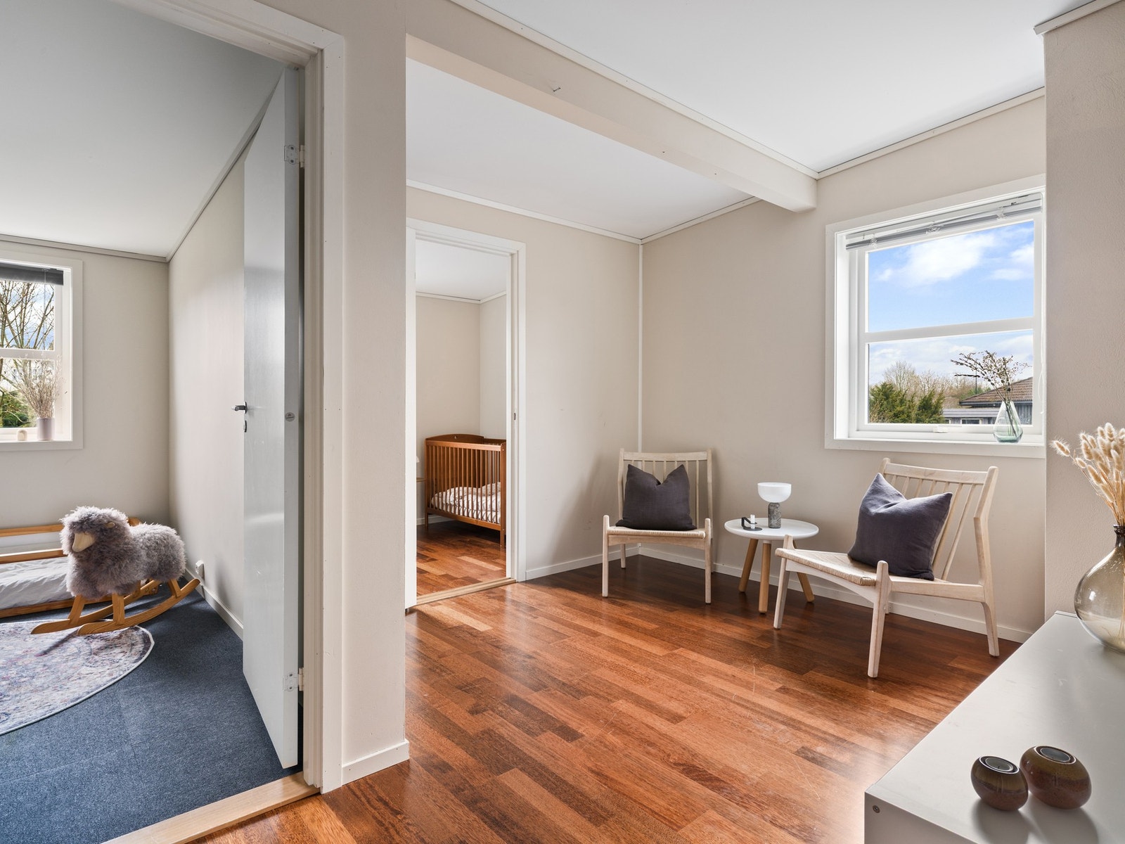 I 3. etasje kommer man opp til boligens loftstue. Galleribilde