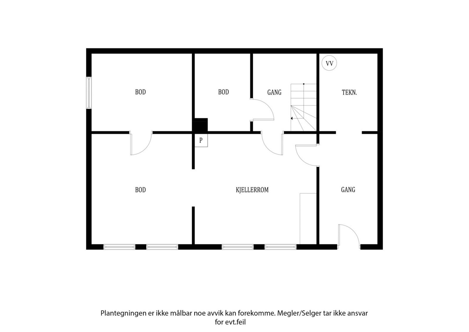Planskisse kjeller Galleribilde