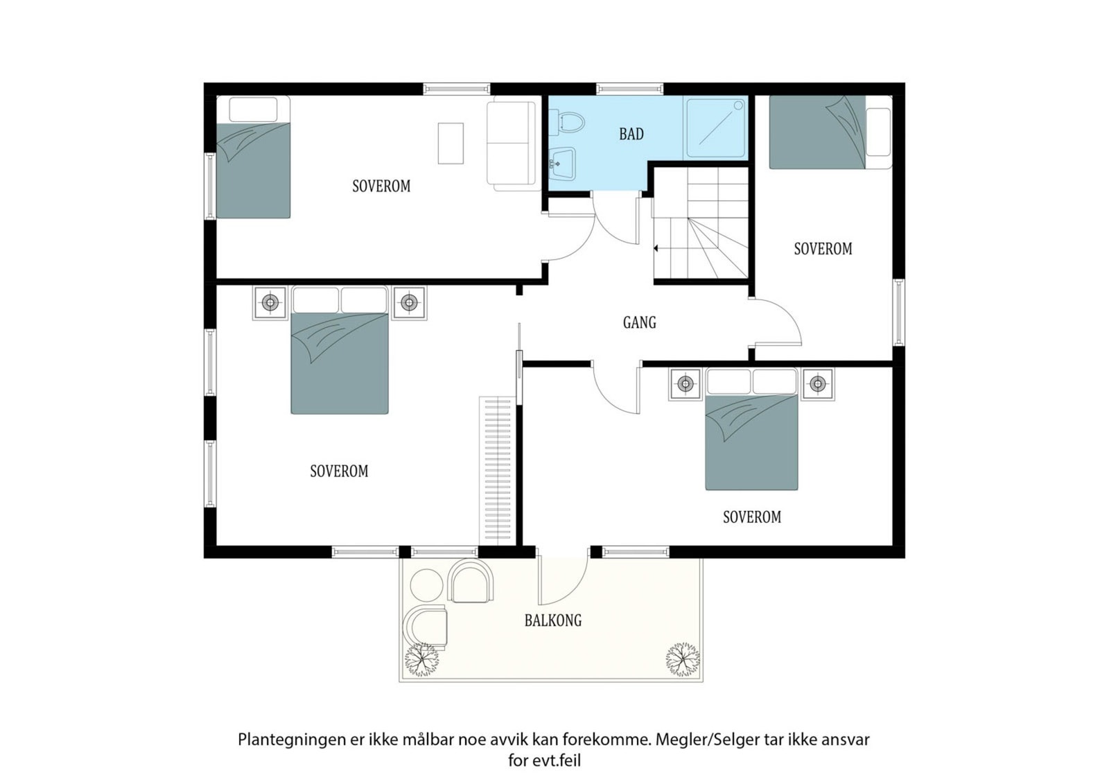 Planskisse loftsetasje Galleribilde