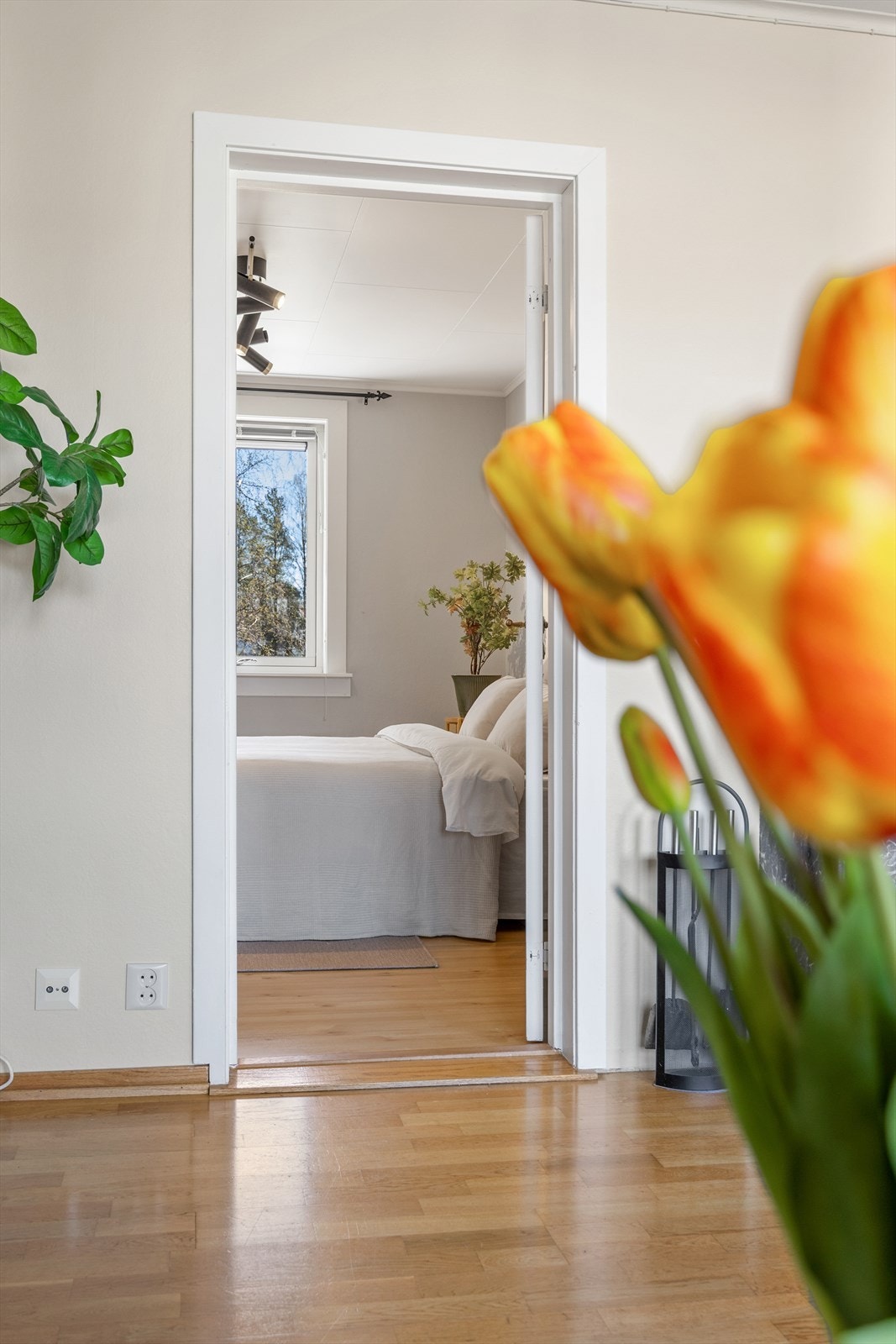 Inngang til det andre soverommet, som er praktisk plassert ved entréen. Galleribilde