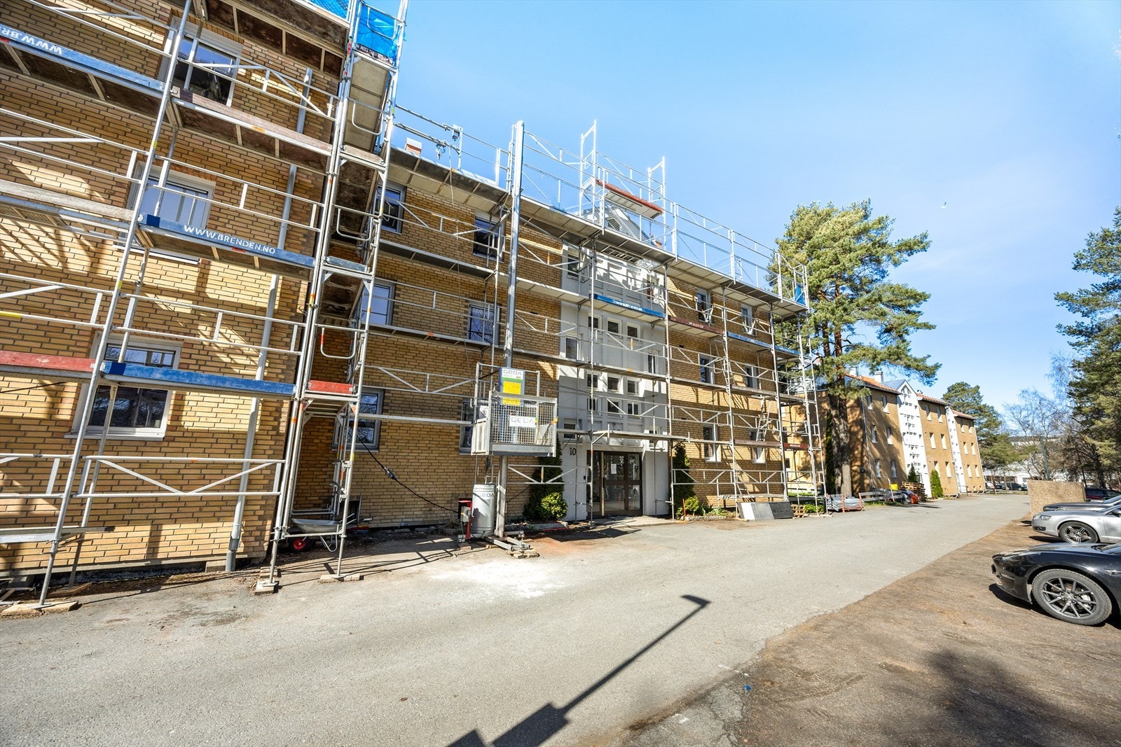 Fasaden er for tiden under vedlikehold. Galleribilde