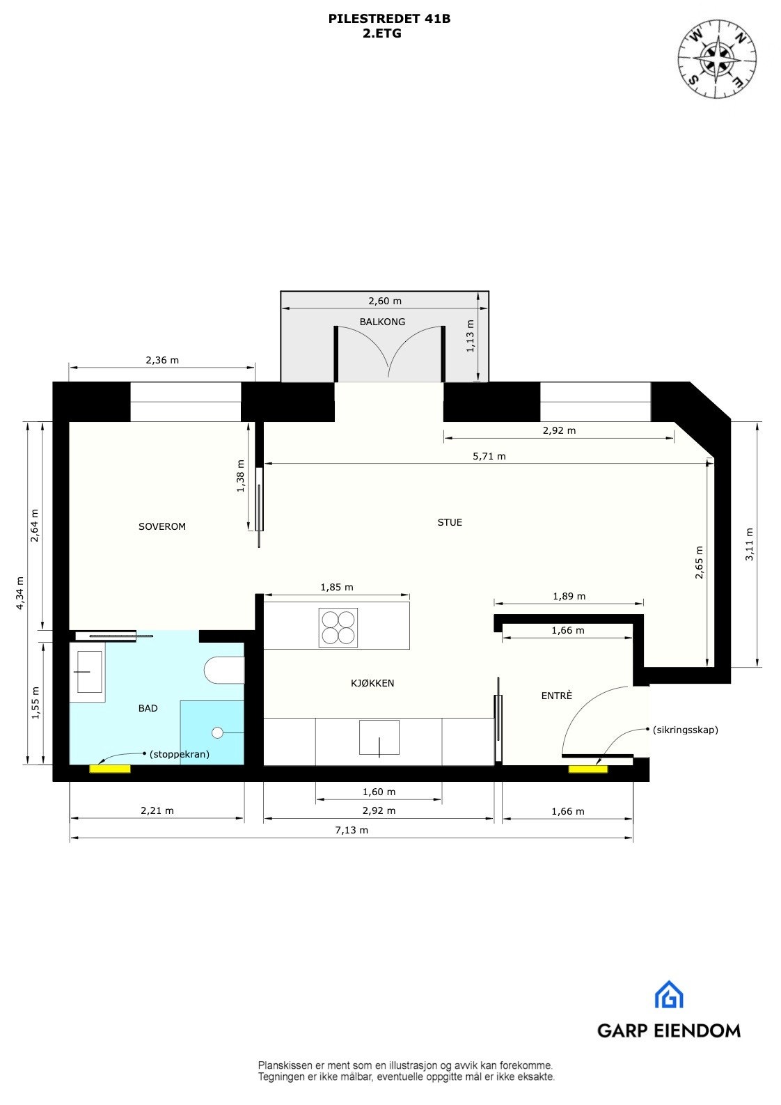 Plantegning 2. etasje Galleribilde