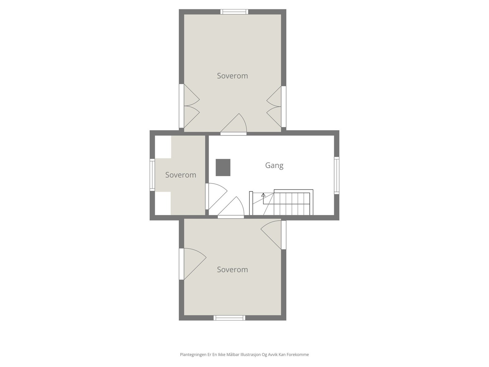 Plantegning loftsetasje. Galleribilde