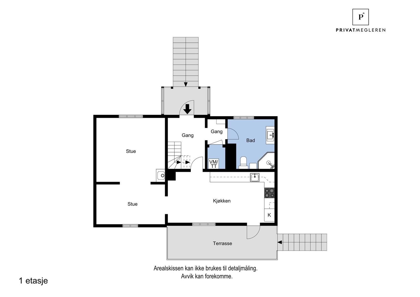 Plantegning 1. etasje Galleribilde