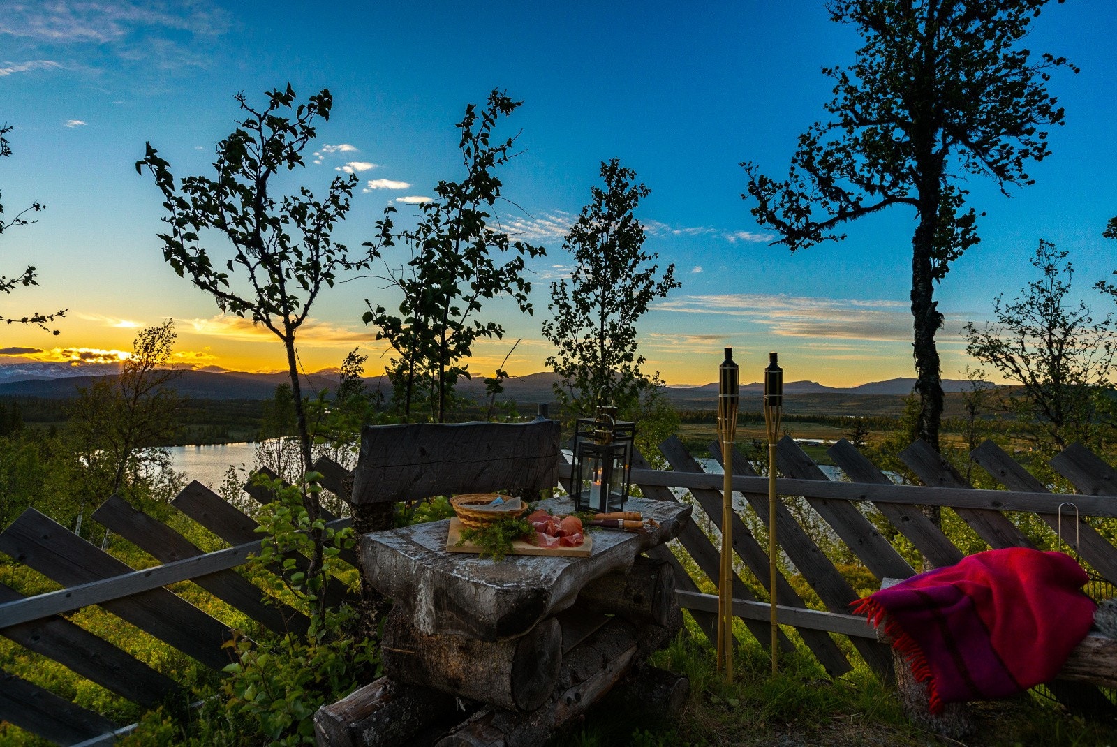Stemning i solnedgang Galleribilde