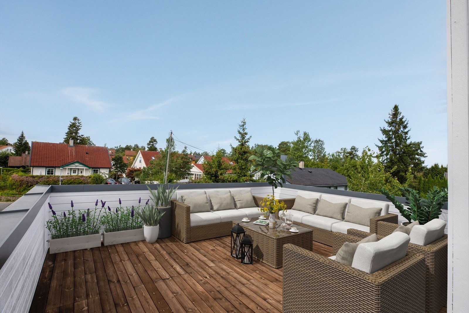 Takterrasse. Ai redigert. Galleribilde