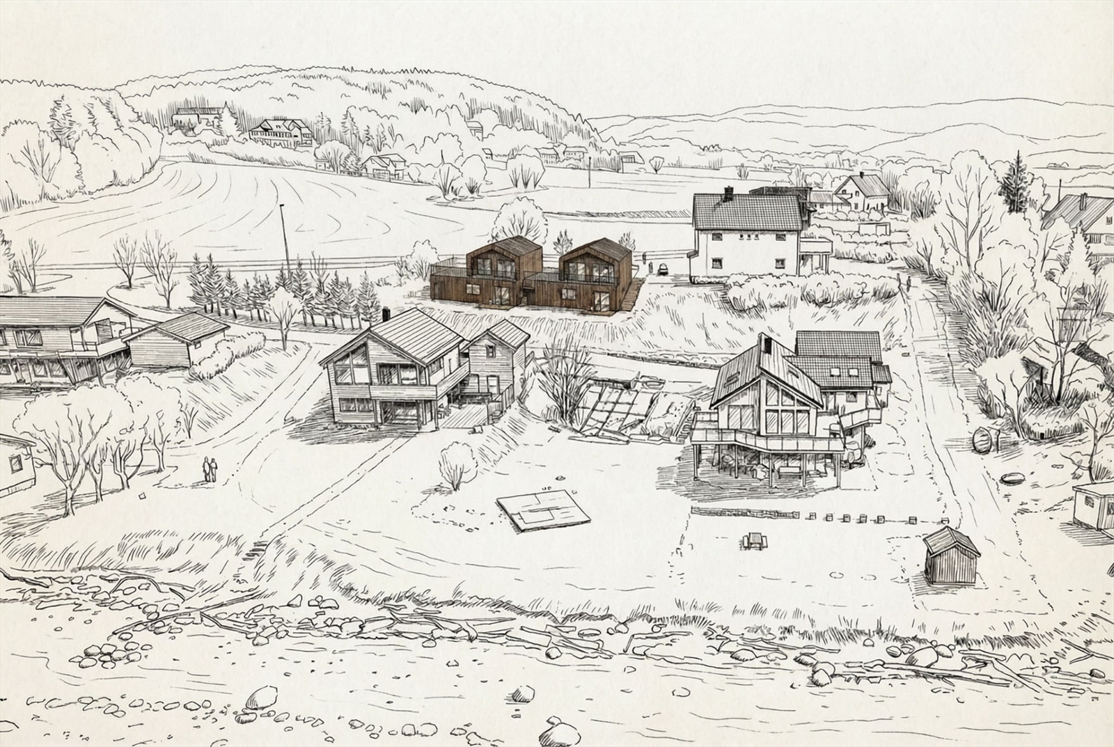 Tomten er regulert til boligformål og godkjent for boligbebyggelse. Galleribilde