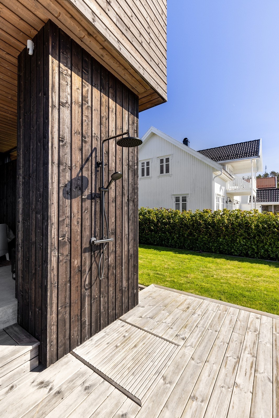 Utedusj med kaldt og varmt vann Galleribilde