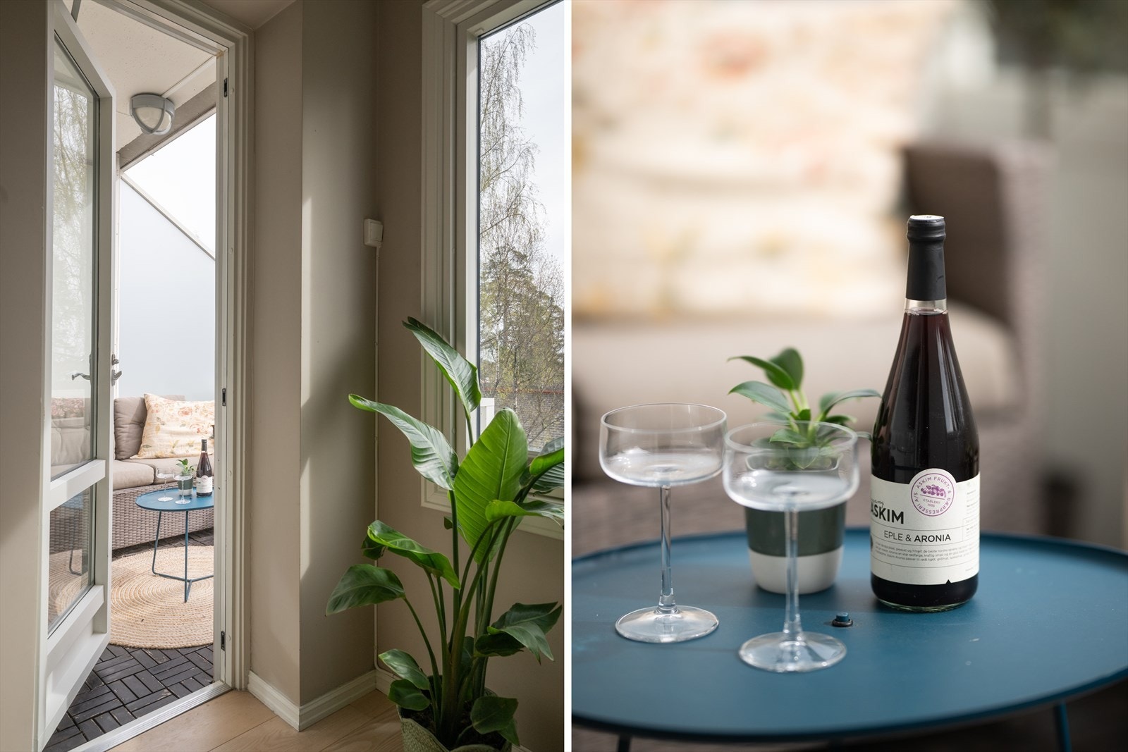 Fra stuen har du direkte utgang til en solrik og usjenert balkong Galleribilde