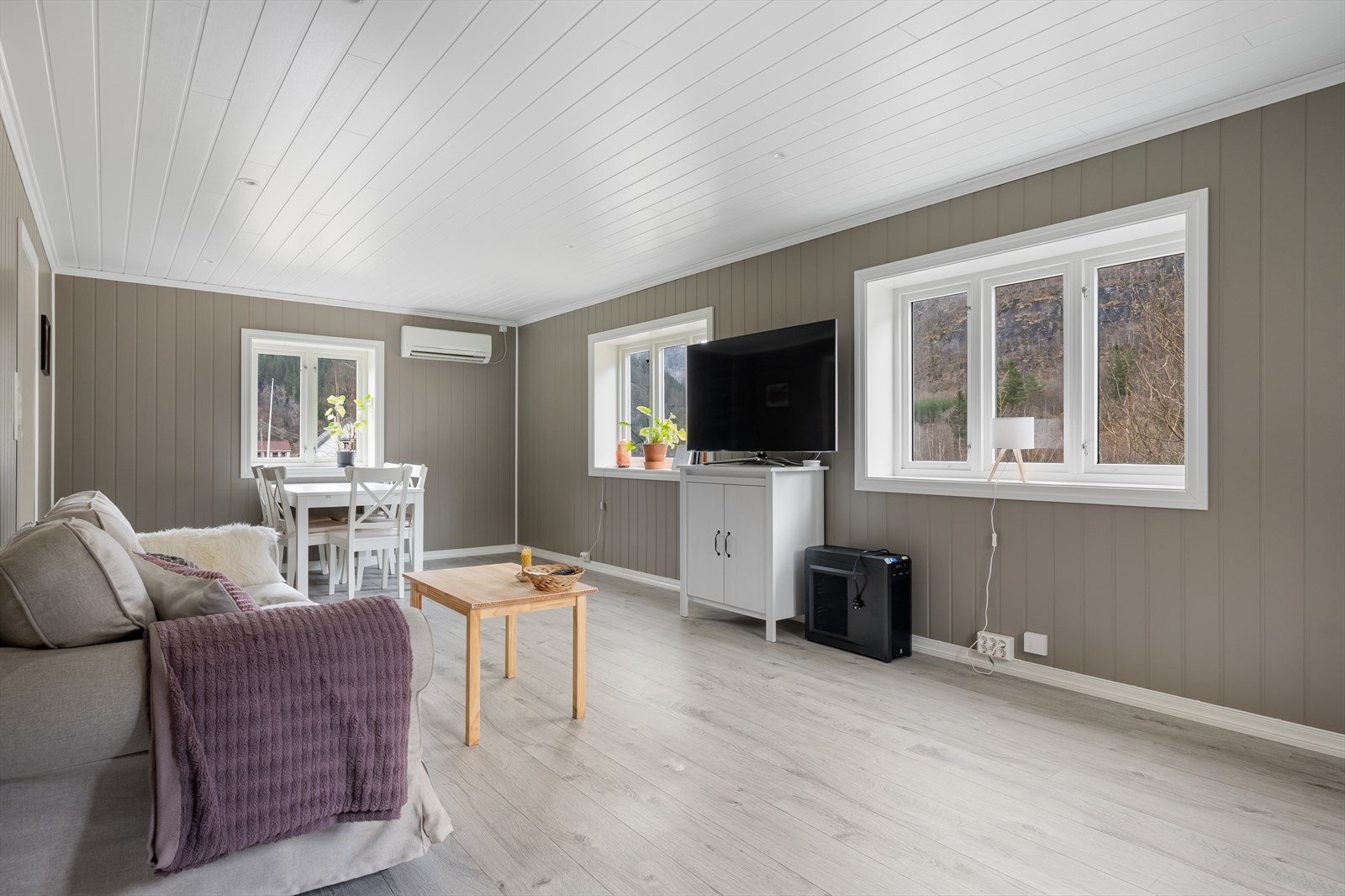 Romslig og lys stue Galleribilde
