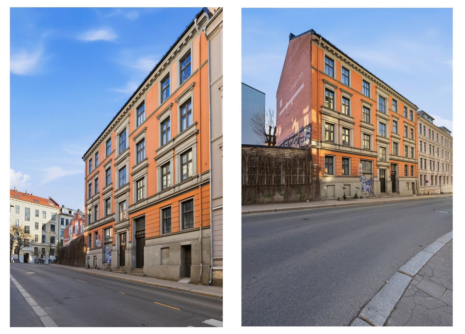 Klassisk fasade - Dalsbergstien 8 har en attraktiv beliggenhet på populære St. Hanshaugen, et område som kombinerer klassisk bygårdsbebyggelse med et rikt og variert byliv. Galleribilde