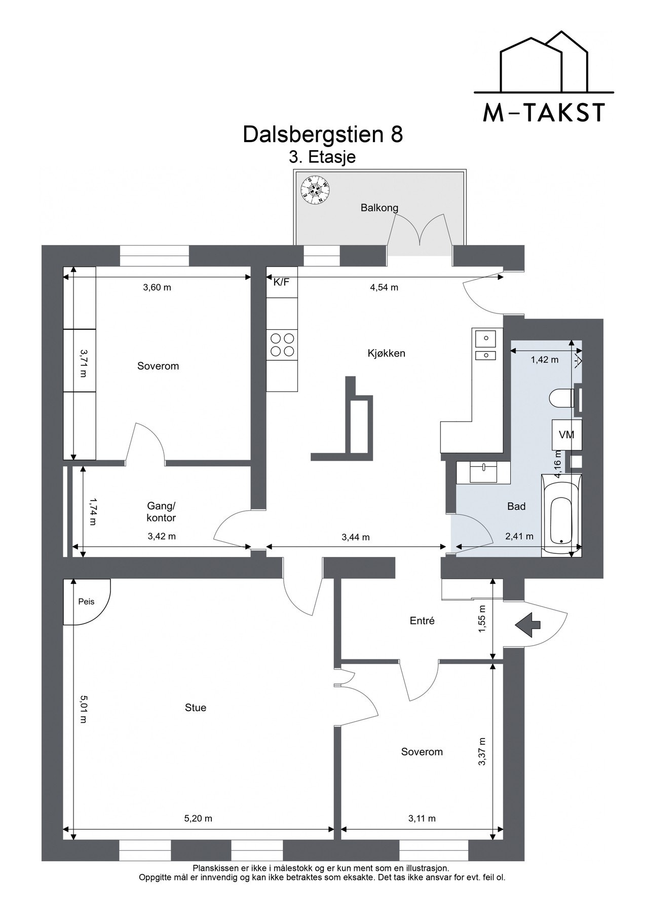 Romslig planløsning - Leiligheten disponerer i tillegg en trappebod på ca. 2,1 m2 og kjellerbod på ca. 7,3 m2 Galleribilde