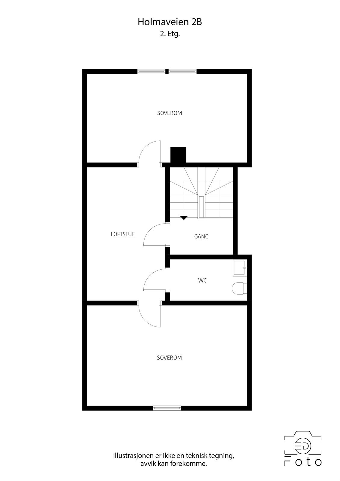 Plantegning loft. Galleribilde