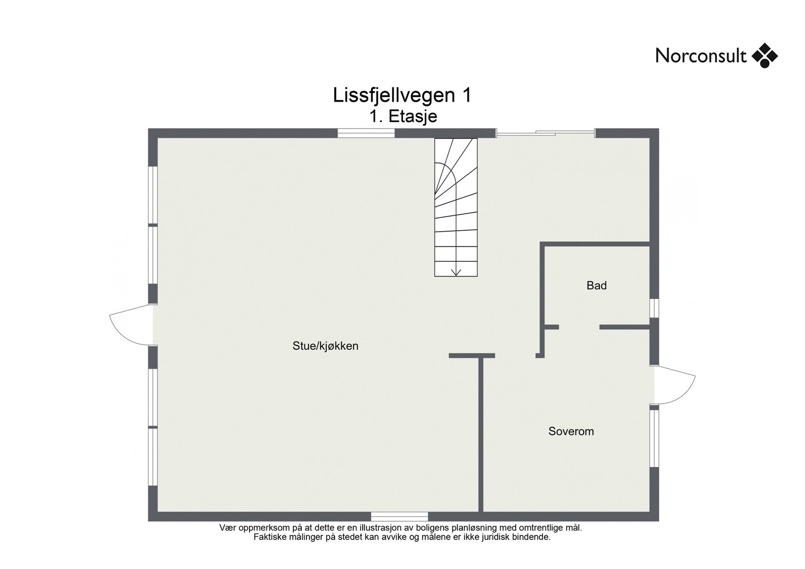 Planskisse - 1.etasje Galleribilde