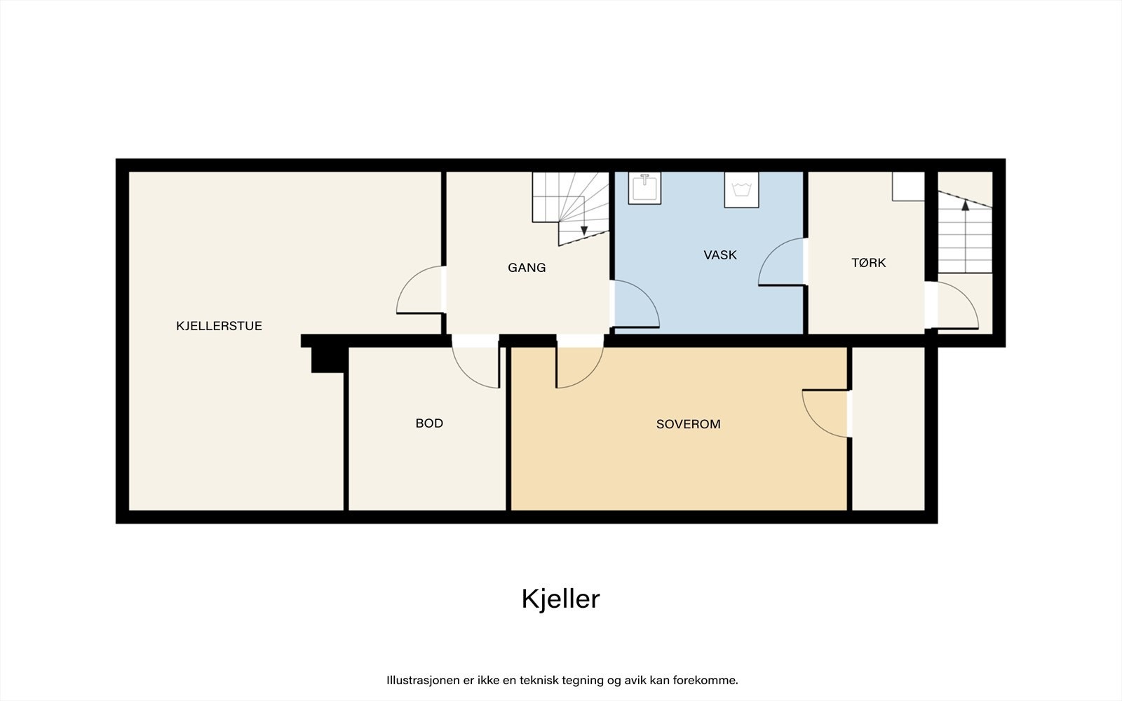 Plantegning kjeller. Galleribilde
