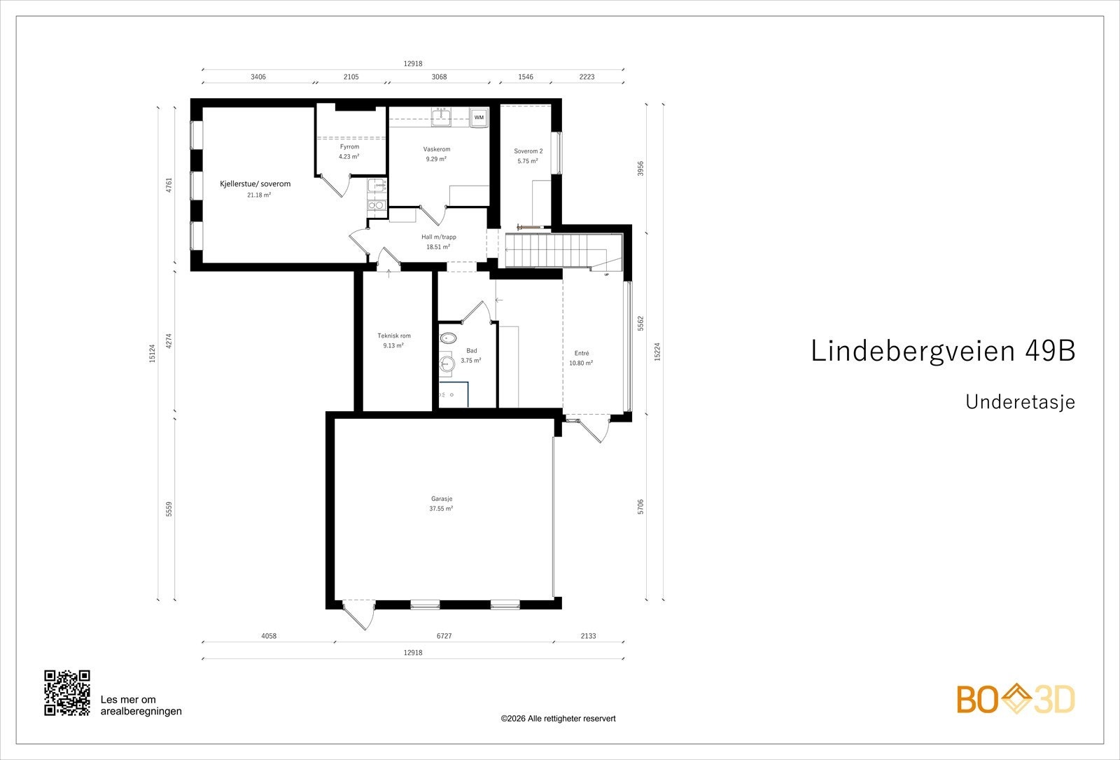 Lindebergveien 49 B - Underetasje. Galleribilde