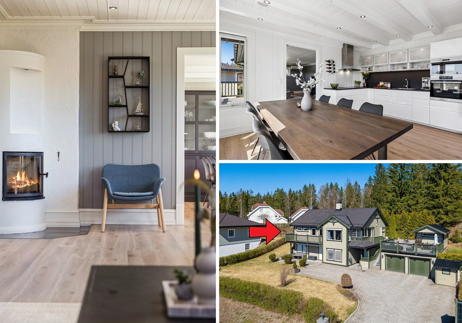 Velkommen til en 1/2 part av tomannsbolig i Bjørnemyrvegen 7A. En gjennomført og moderne bolig med stilrent kjøkken, flott peisovn og en attraktiv beliggenhet med store uteområder. Galleribilde