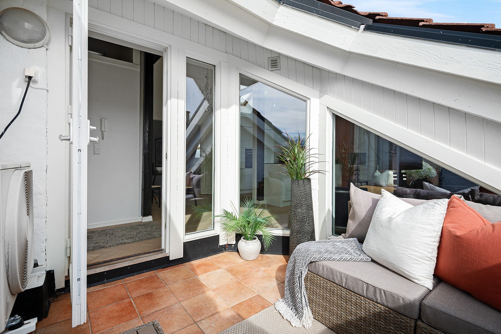 Takterrasse med gode solforhold. Galleribilde