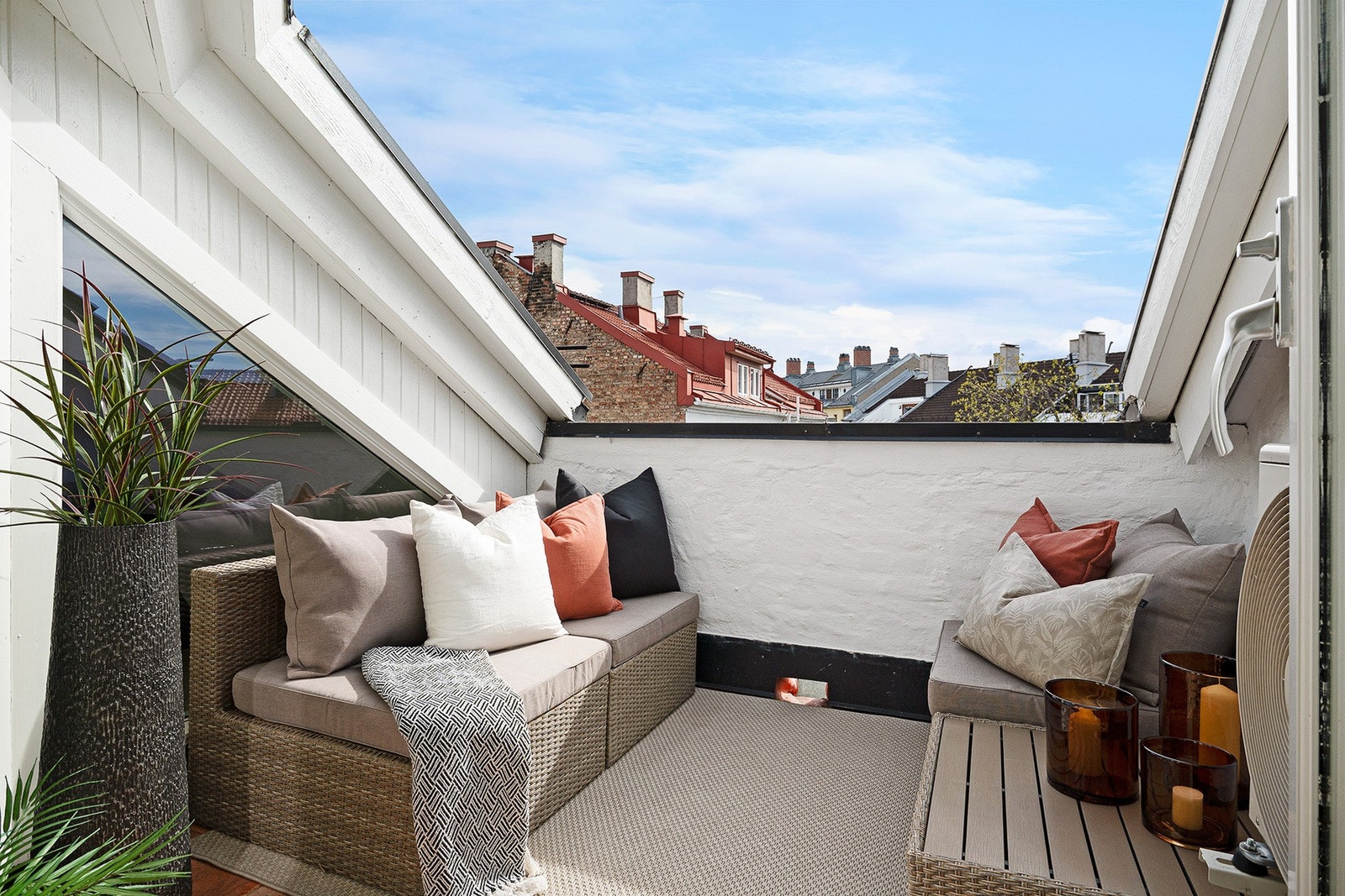 Flott takterrasse på 6 m² med hyggelig utsyn. Galleribilde