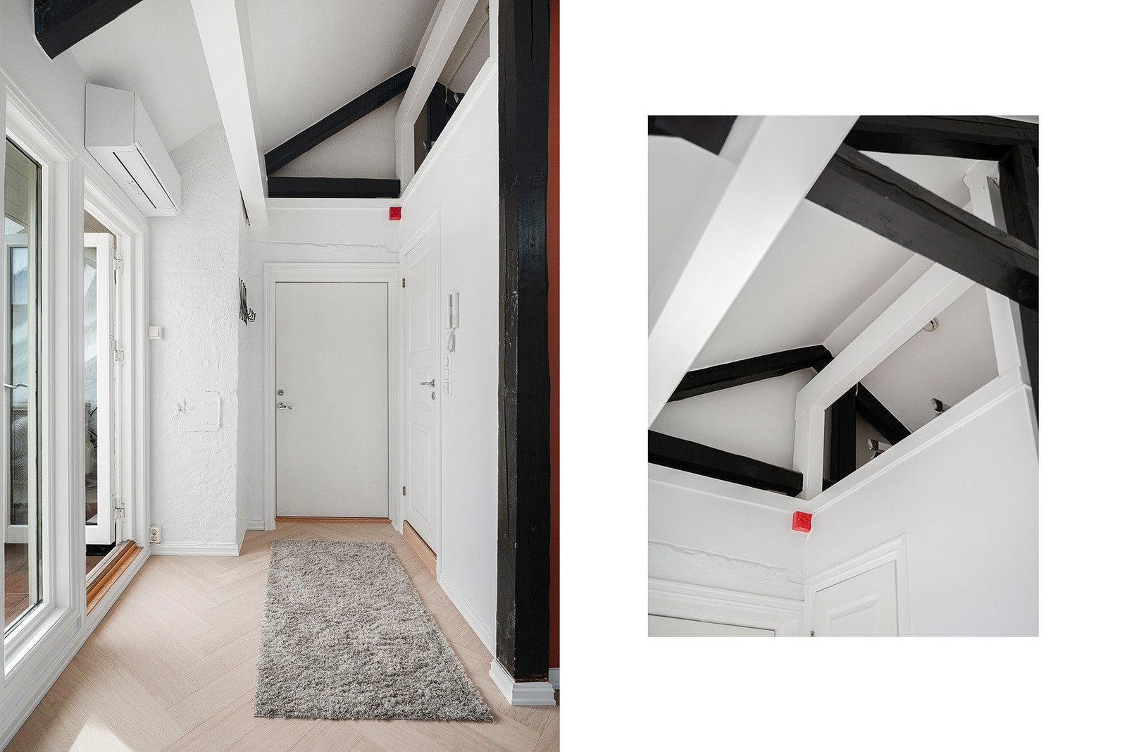 Fra entre/stue og ut mot takterrassen. Hemsløsning med gulvareal på 3 m² (ikke målbart areal). Galleribilde