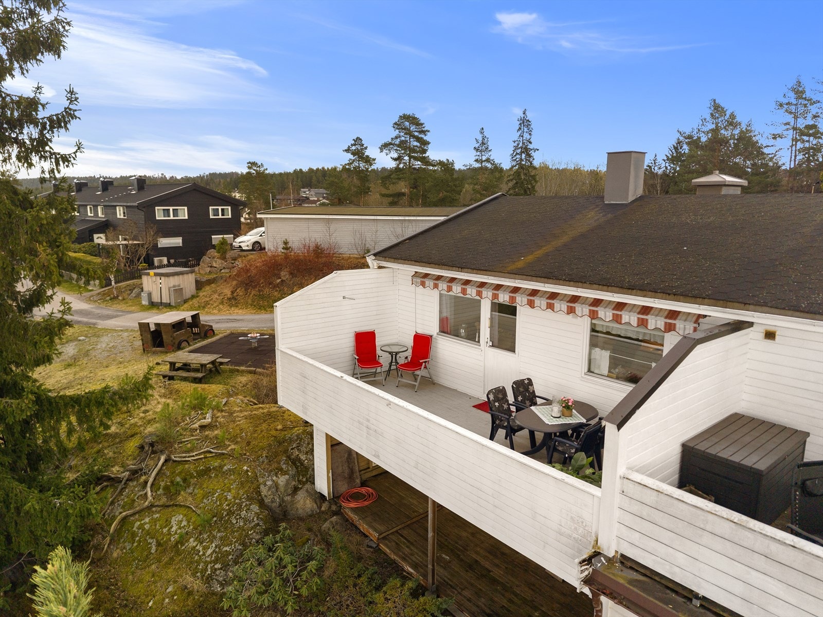 Her sitter du høyt og fritt med utsikt. Galleribilde