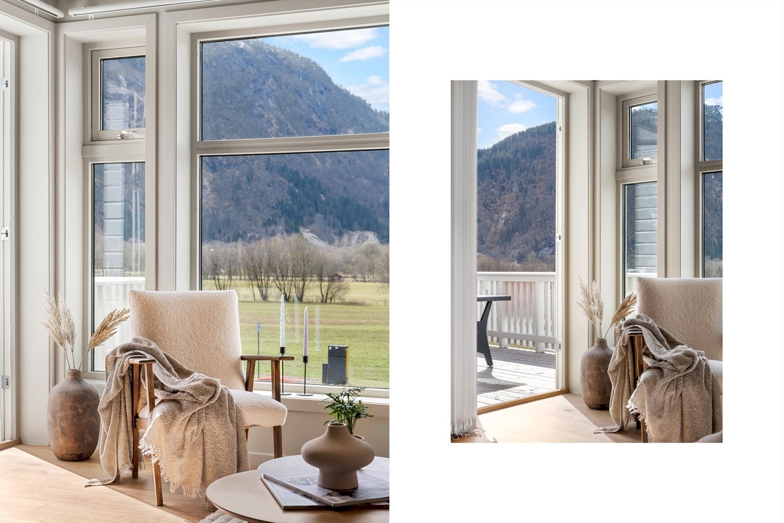 Fra stuen er det utgang til vestvendt veranda med gode solforhold. Galleribilde