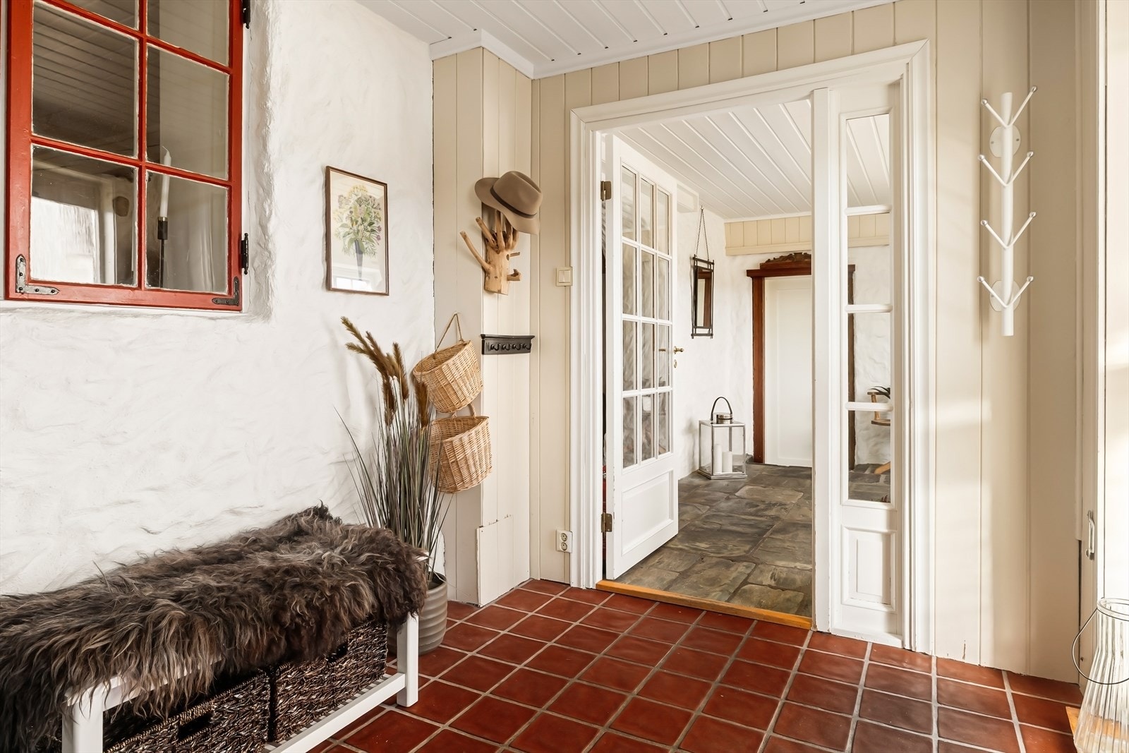 Artig detalj at gammel yttervegg er beholdt. Galleribilde