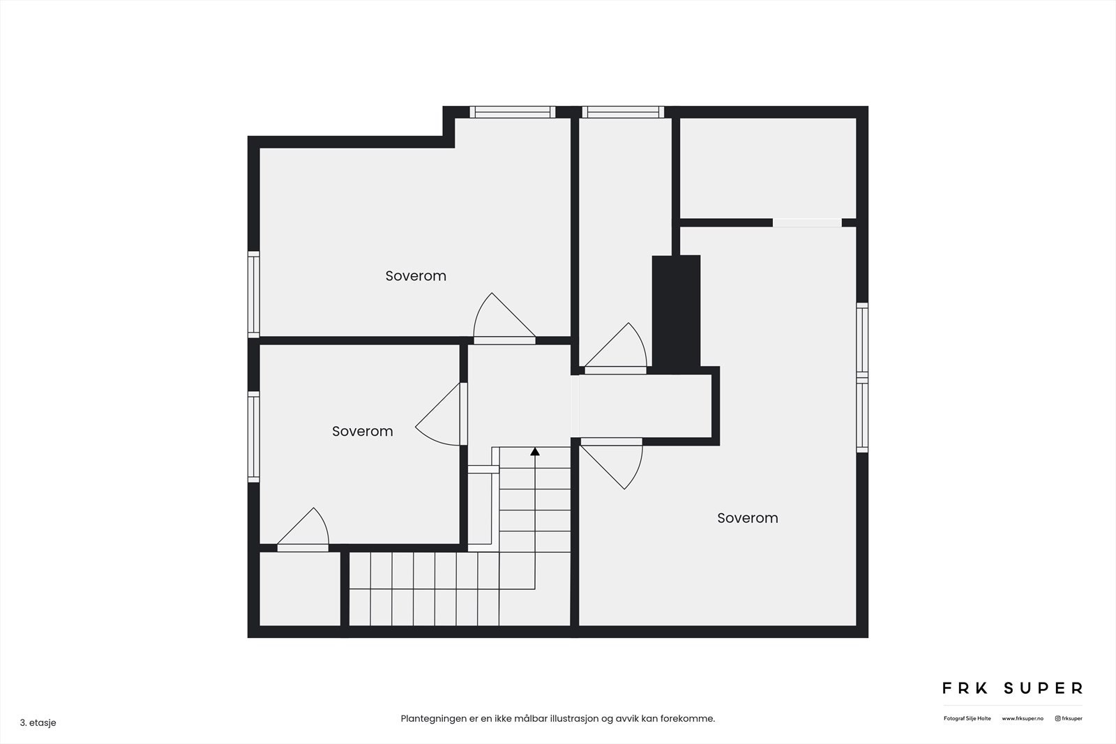 2.etasje/loft med 3 soverom. Galleribilde