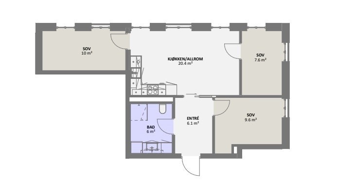 Plantegning Galleribilde