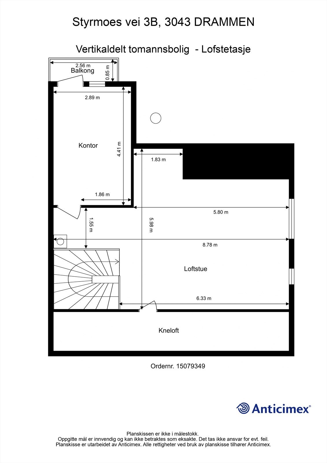 Plantegning - Loftetasje Galleribilde