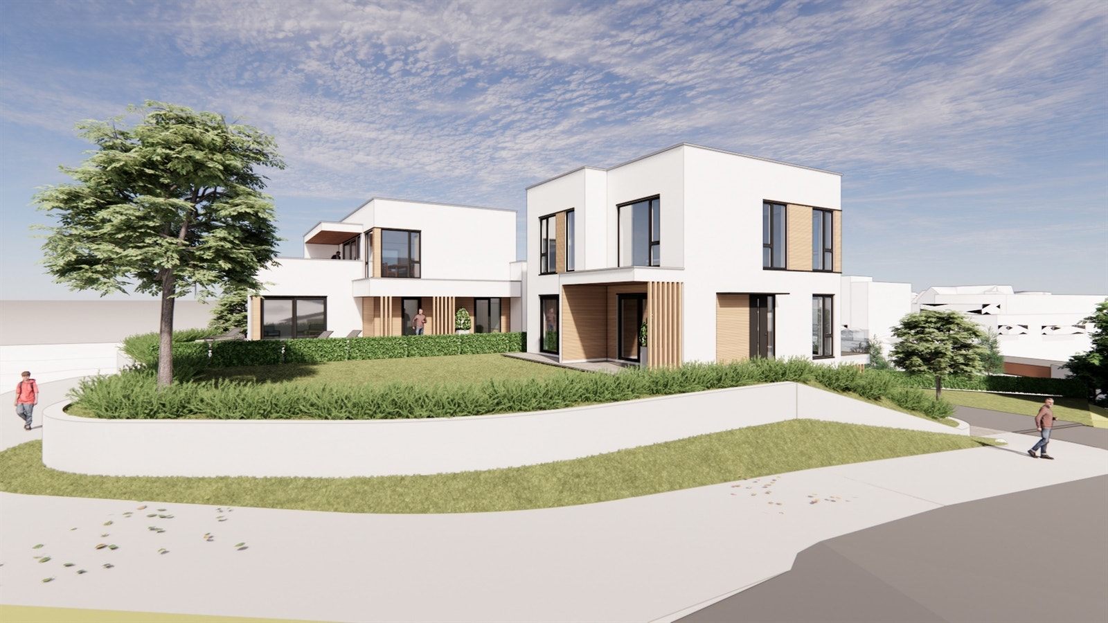 Illustrasjon på hvordan man kan få bygge. Galleribilde