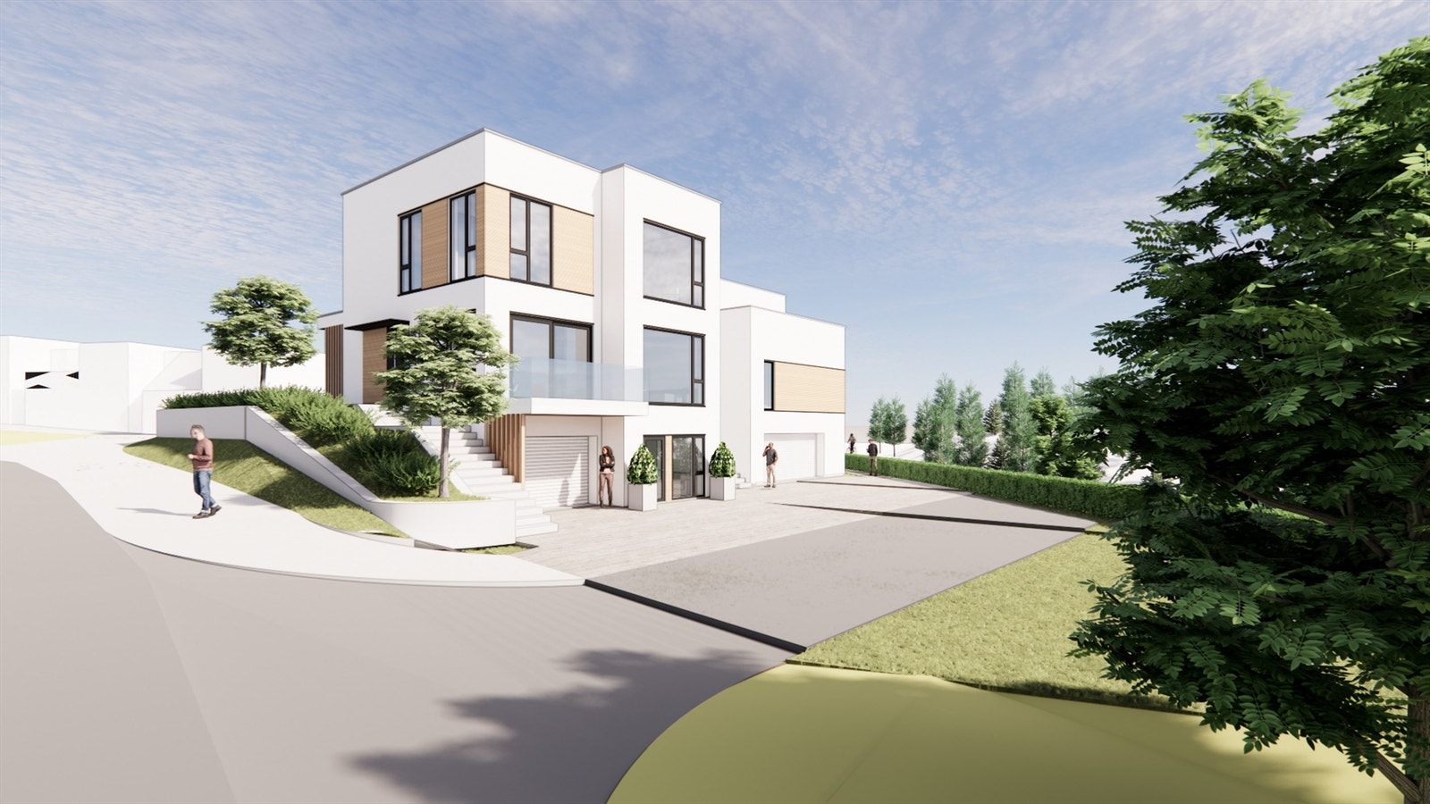 Illustrasjon på hvordan man kan få bygge. Galleribilde