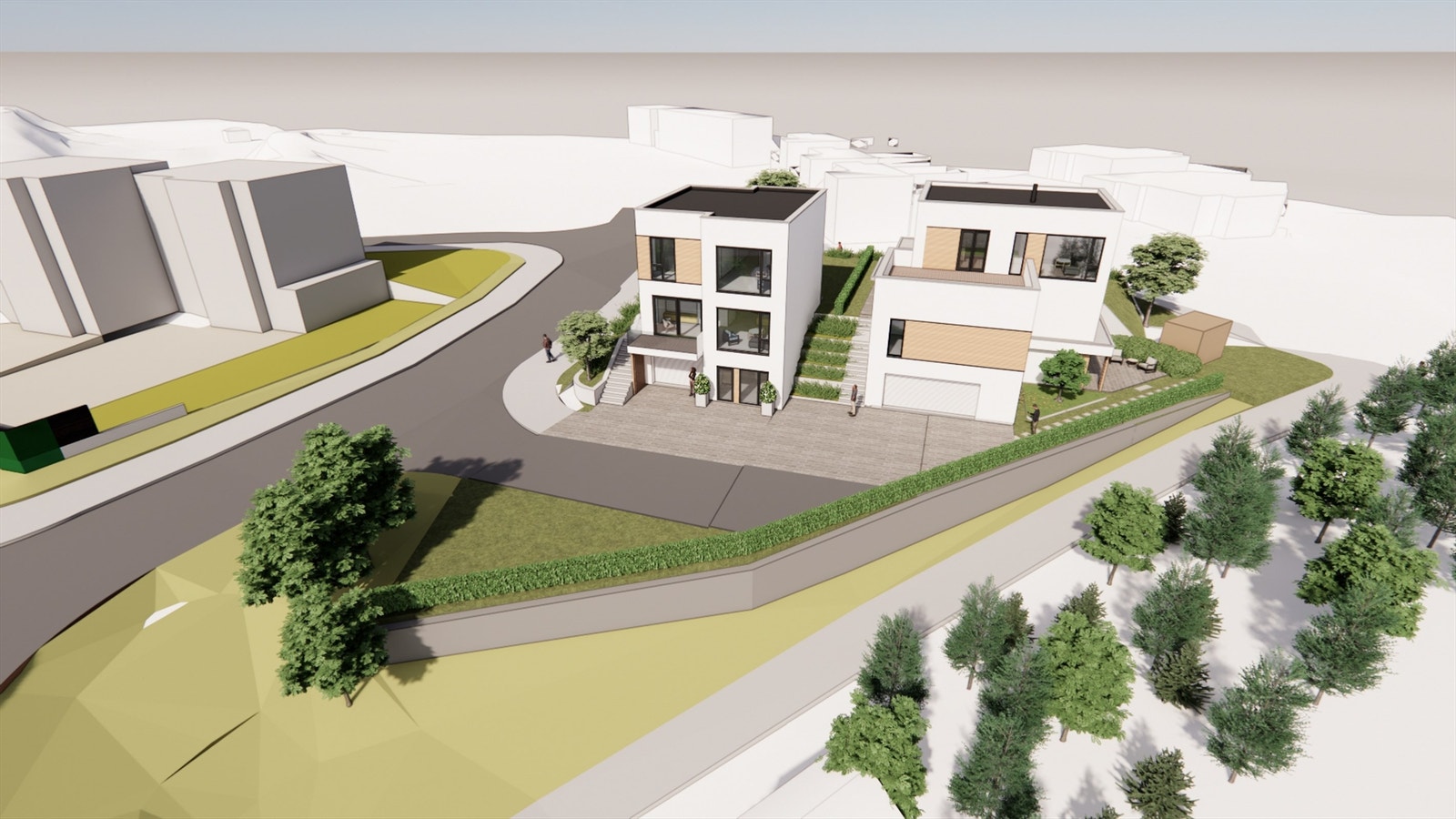 Illustrasjon på hvordan man kan få bygge. Galleribilde