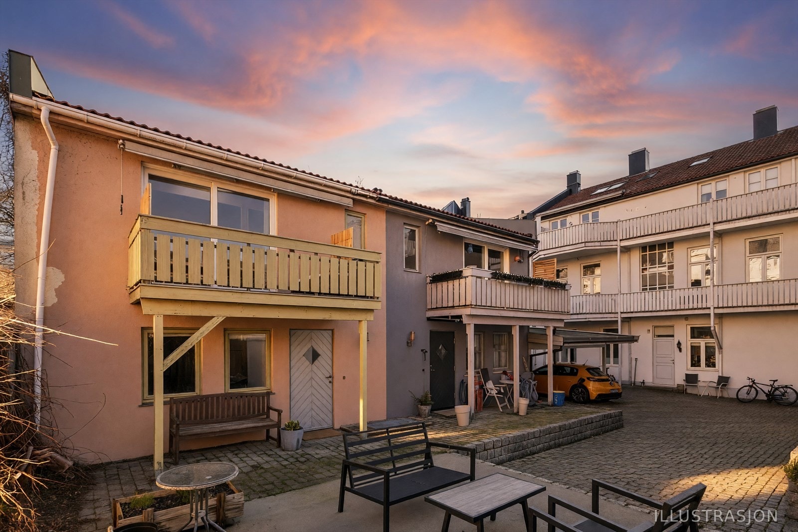 DNB Eiendom v/Sol Vilde Andreassen har gleden av å presentere Østre Strandgate 23A! (KI-redigert kveldsbilde, avvik vil forekomme) Galleribilde